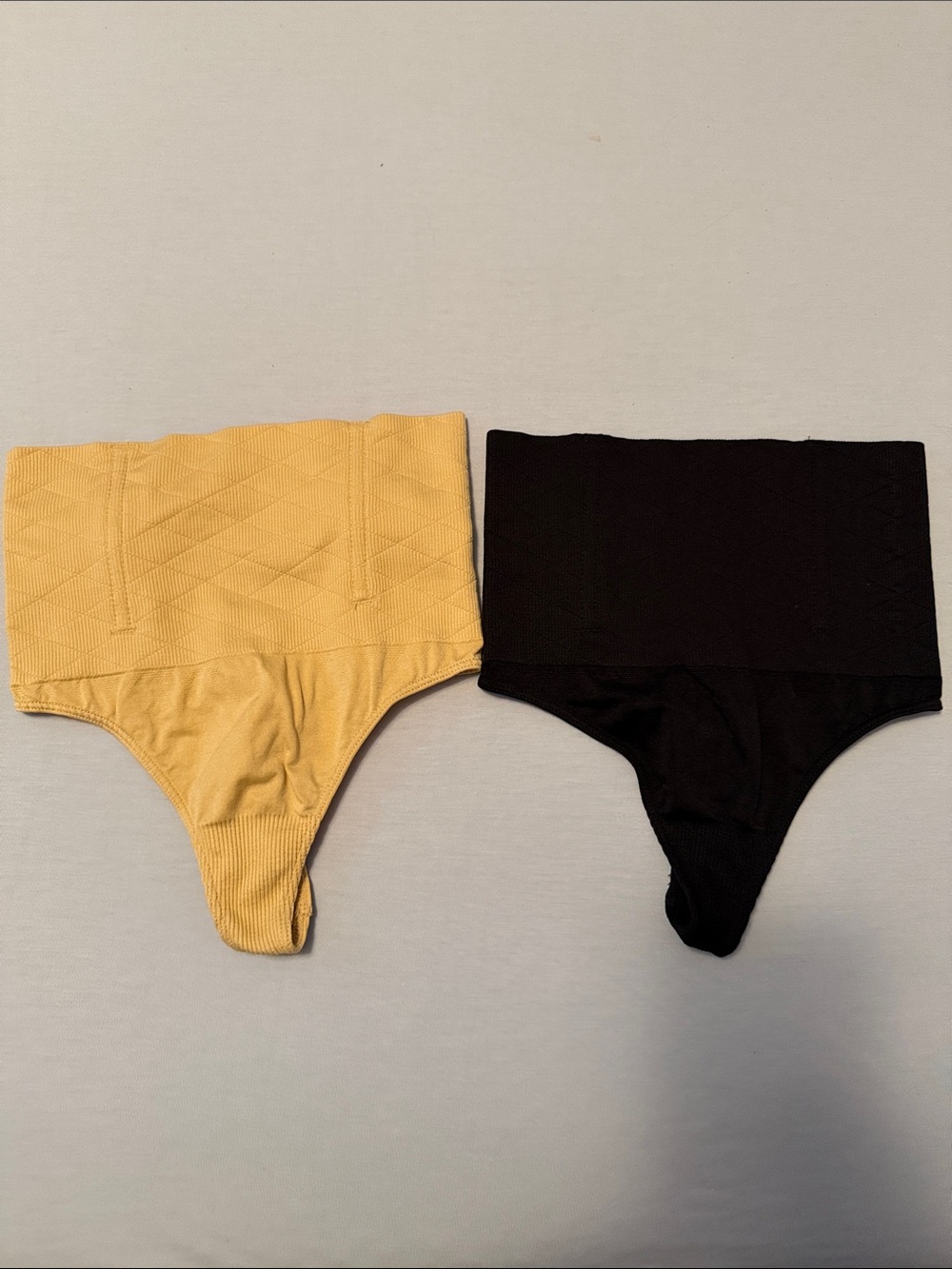 High-Waist Womens Shapewear Thong - Beige and Black